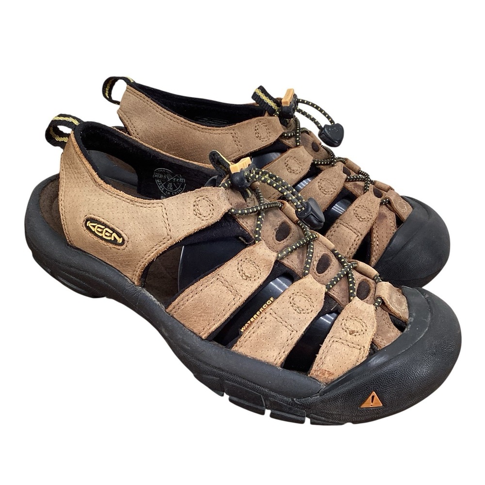 Keen Newport H2 Leather Sport Hiking Trail Sandals Women's Size 8 Bison Brown